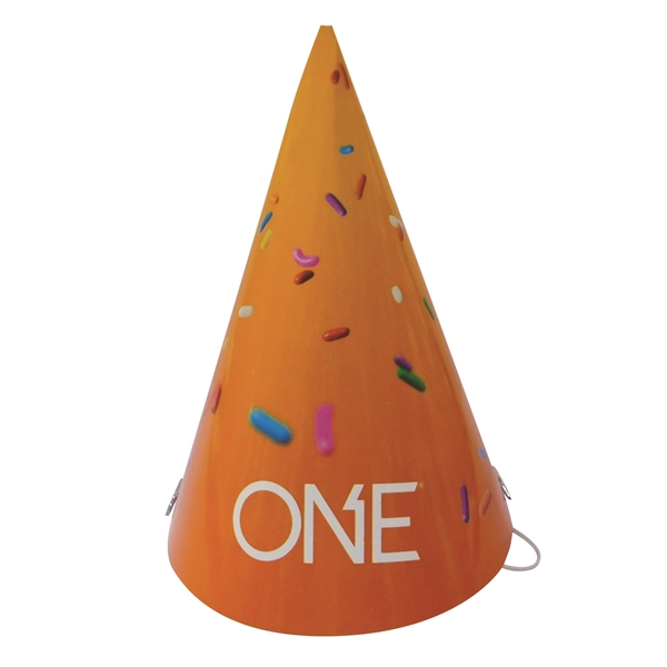 Party Hat W/Elastic Band Full Color - Party Hat W/Elastic Band Full Color - Image 0 of 0