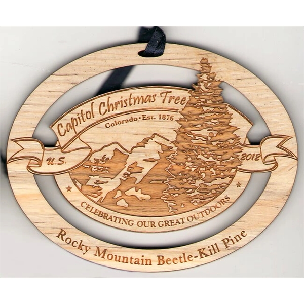 3.5" - Customizable Hardwood Ornaments - 3.5" - Customizable Hardwood Ornaments - Image 1 of 2