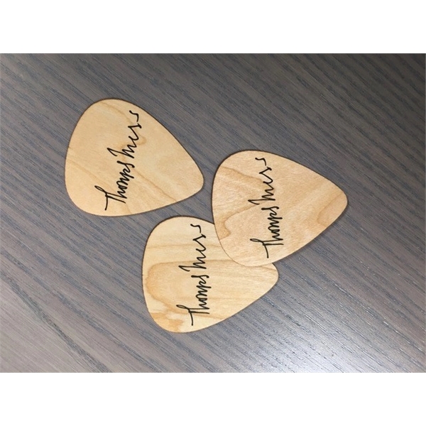 1" x 1.1875" - Promotional Wood Veneer Guitar Picks - 1" x 1.1875" - Promotional Wood Veneer Guitar Picks - Image 1 of 1