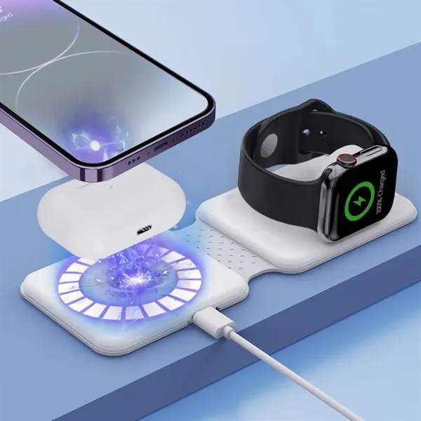 3-1 Foldable Magnetic Wireless Charger - 3-1 Foldable Magnetic Wireless Charger - Image 0 of 6