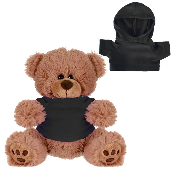 Plush Bear w/ Embroidered Paws and Hoodie - Plush Bear w/ Embroidered Paws and Hoodie - Image 10 of 12