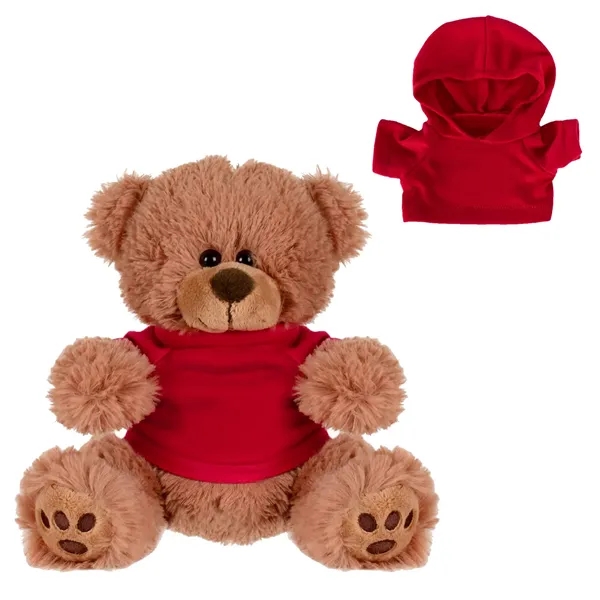 Plush Bear w/ Embroidered Paws and Hoodie - Plush Bear w/ Embroidered Paws and Hoodie - Image 11 of 12