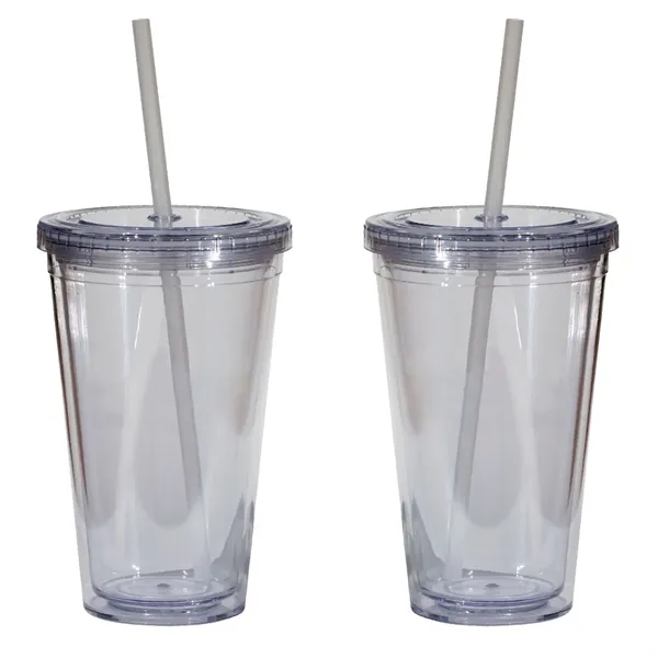 Double Wall 16 Oz Tumbler - Clear - Double Wall 16 Oz Tumbler - Clear - Image 1 of 1