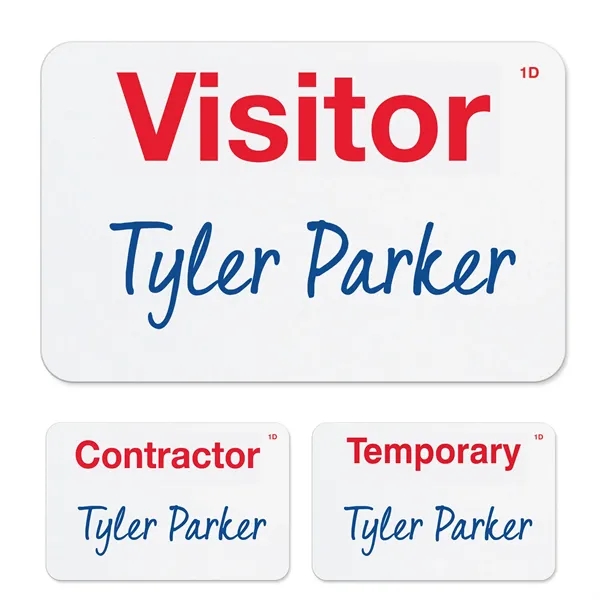 Adhesive Expiring Visitor Badges, Hand-Writable, with Title - Adhesive Expiring Visitor Badges, Hand-Writable, with Title - Image 0 of 6