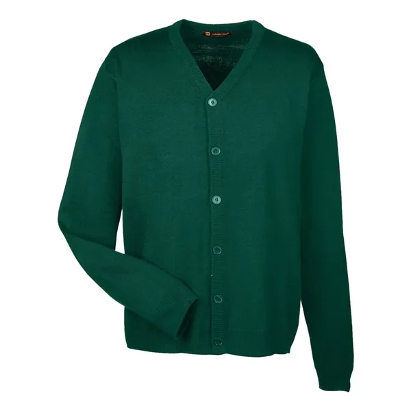 Harriton Men's Pilbloc™ V-Neck Button Cardigan Sweater - Harriton Men's Pilbloc™ V-Neck Button Cardigan Sweater - Image 4 of 5