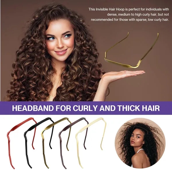 Square Sunglasses Curly Hair Headband - Square Sunglasses Curly Hair Headband - Image 1 of 2