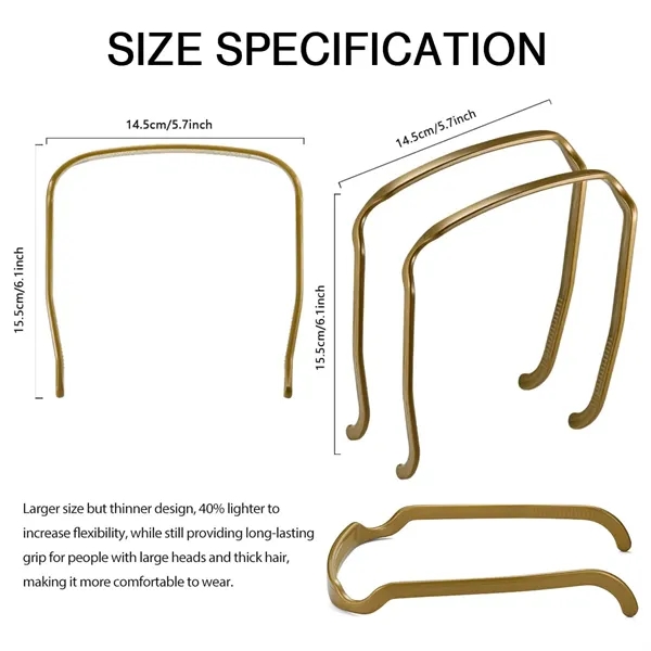 Square Sunglasses Curly Hair Headband - Square Sunglasses Curly Hair Headband - Image 2 of 2