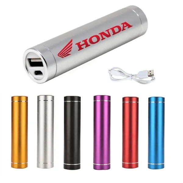 2200mAh Round Cylindrical Shaped Portable Charger - 2200mAh Round Cylindrical Shaped Portable Charger - Image 0 of 11