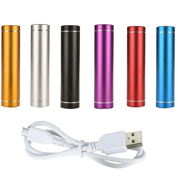 2200mAh Round Cylindrical Shaped Portable Charger - 2200mAh Round Cylindrical Shaped Portable Charger - Image 1 of 11