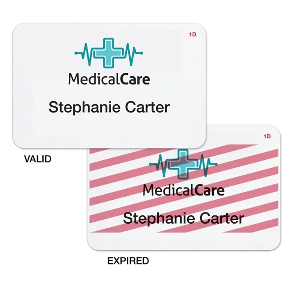 Adhesive Expiring Visitor Badges, Thermal Printable - Adhesive Expiring Visitor Badges, Thermal Printable - Image 1 of 5