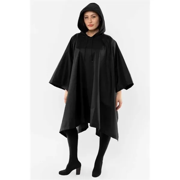 Unisex Hooded Nylon Rain Poncho - Unisex Hooded Nylon Rain Poncho - Image 1 of 1