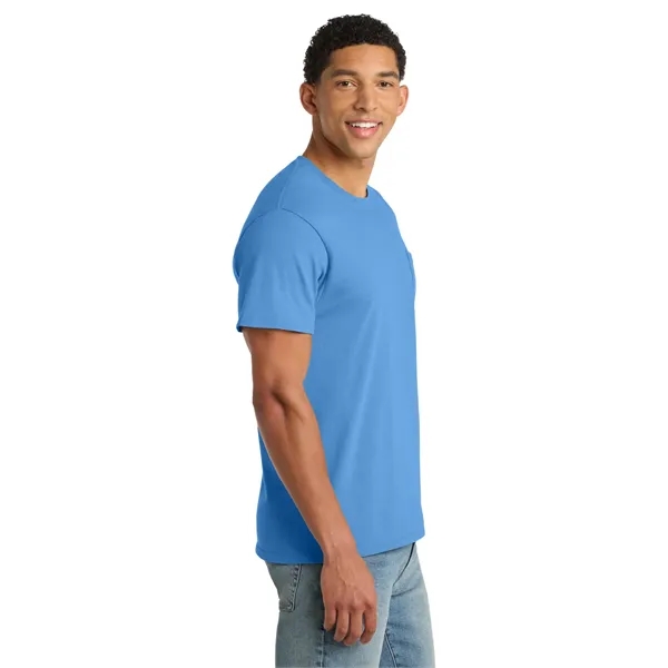 Port & Co Beach Wash Garment-Dyed Pocket Tee. - Port & Co Beach Wash Garment-Dyed Pocket Tee. - Image 2 of 24