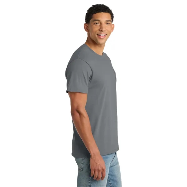 Port & Co Beach Wash Garment-Dyed Pocket Tee. - Port & Co Beach Wash Garment-Dyed Pocket Tee. - Image 7 of 24