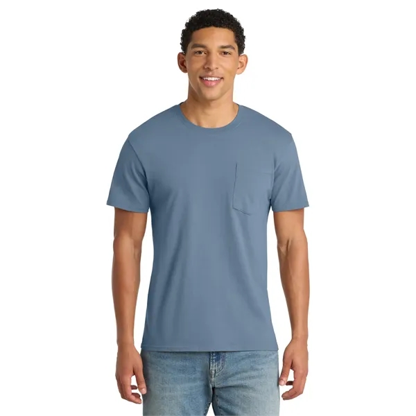 Port & Co Beach Wash Garment-Dyed Pocket Tee. - Port & Co Beach Wash Garment-Dyed Pocket Tee. - Image 9 of 24