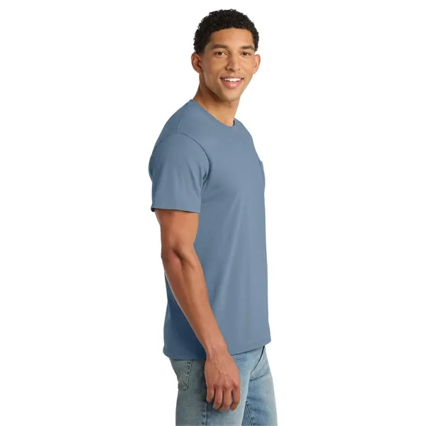 Port & Co Beach Wash Garment-Dyed Pocket Tee. - Port & Co Beach Wash Garment-Dyed Pocket Tee. - Image 12 of 24