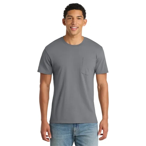 Port & Co Beach Wash Garment-Dyed Pocket Tee. - Port & Co Beach Wash Garment-Dyed Pocket Tee. - Image 14 of 24