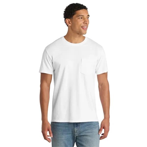 Port & Co Beach Wash Garment-Dyed Pocket Tee. - Port & Co Beach Wash Garment-Dyed Pocket Tee. - Image 19 of 24