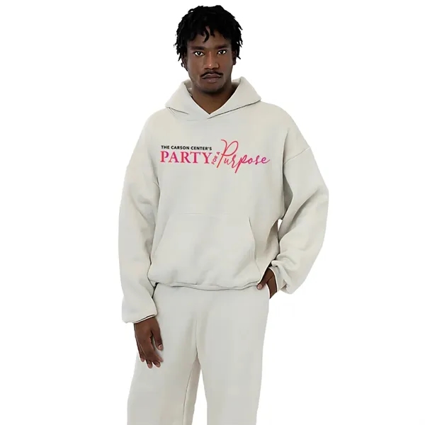 Fleece Mid-Weight Wide Unisex Hoodie - Fleece Mid-Weight Wide Unisex Hoodie - Image 0 of 1