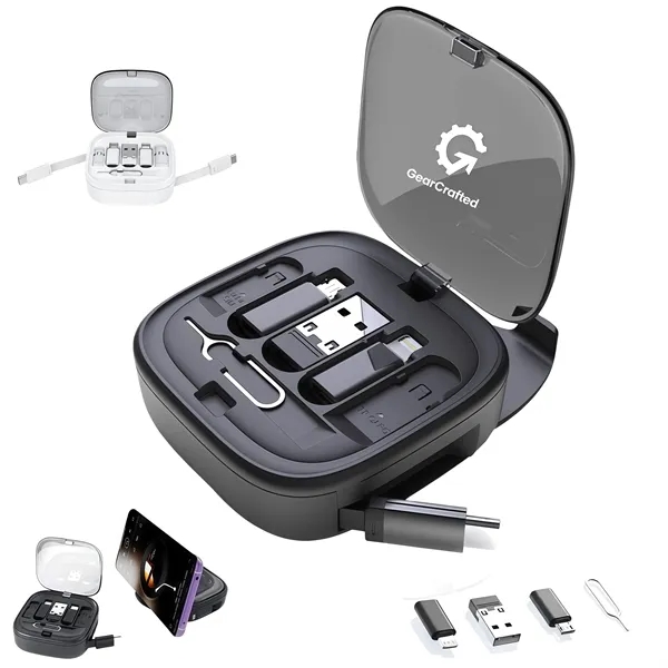6 in 1 Multi Charging Cable Kit Portable Travel Organizer - 6 in 1 Multi Charging Cable Kit Portable Travel Organizer - Image 0 of 2