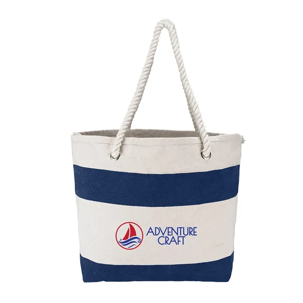 Cotton Resort Tote Bag with Rope Handle - Cotton Resort Tote Bag with Rope Handle - Image 0 of 5