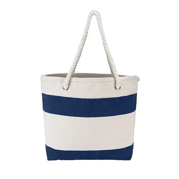 Cotton Resort Tote Bag with Rope Handle - Cotton Resort Tote Bag with Rope Handle - Image 3 of 5