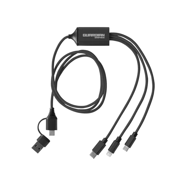 3-in-1 Charging Cable with Dual Input - 3-in-1 Charging Cable with Dual Input - Image 0 of 7