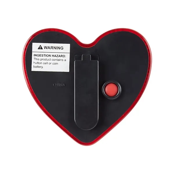 Heart Flashing Clip On Safety Button - Heart Flashing Clip On Safety Button - Image 1 of 3