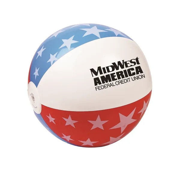 16" Patriotic Inflatable Beach Ball - 16" Patriotic Inflatable Beach Ball - Image 0 of 1