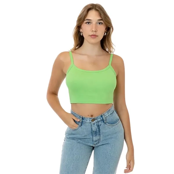 Baby Rib Spaghetti Crop Tank - Baby Rib Spaghetti Crop Tank - Image 3 of 6