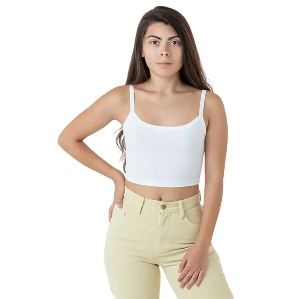 Baby Rib Spaghetti Crop Tank - Baby Rib Spaghetti Crop Tank - Image 4 of 6