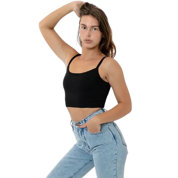 Baby Rib Spaghetti Crop Tank - Baby Rib Spaghetti Crop Tank - Image 5 of 6