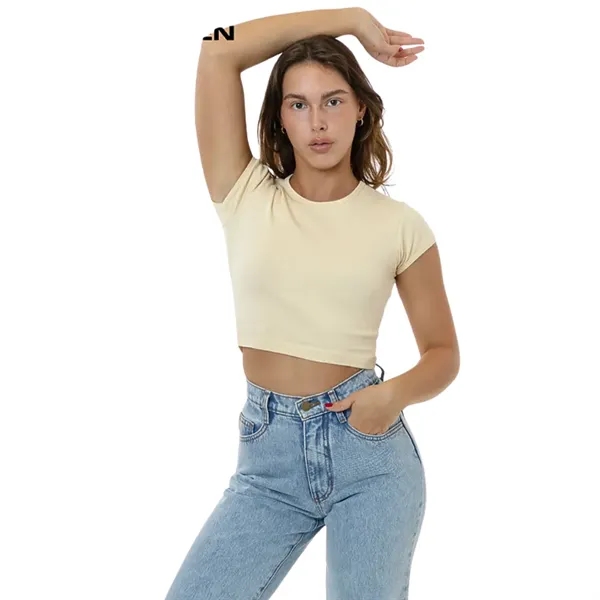 Cap Sleeve Baby Rib Crop Top - Cap Sleeve Baby Rib Crop Top - Image 5 of 21