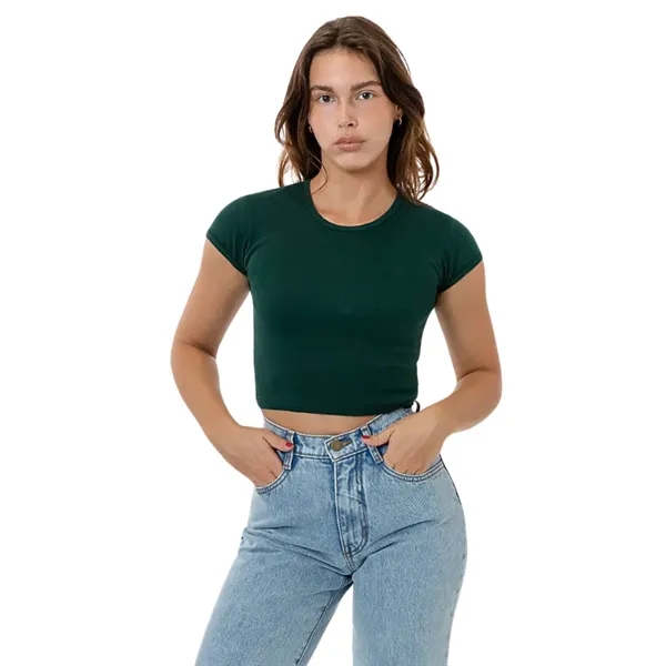 Cap Sleeve Baby Rib Crop Top - Cap Sleeve Baby Rib Crop Top - Image 6 of 21