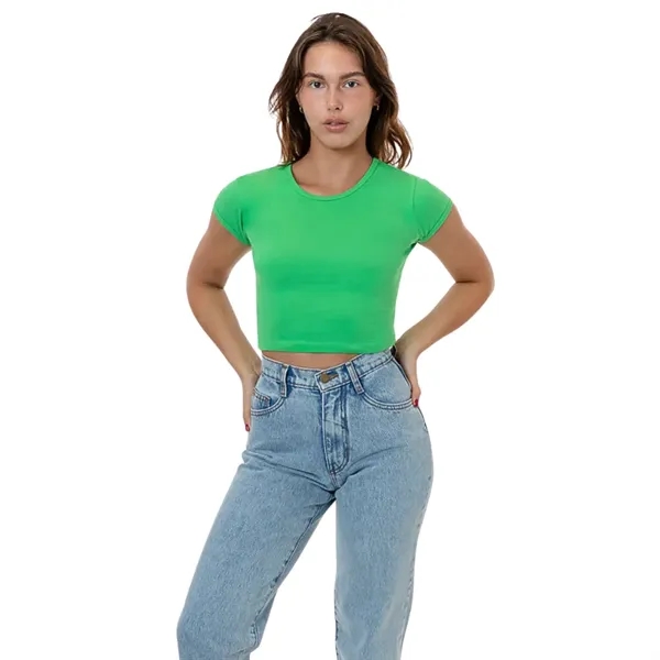 Cap Sleeve Baby Rib Crop Top - Cap Sleeve Baby Rib Crop Top - Image 8 of 21