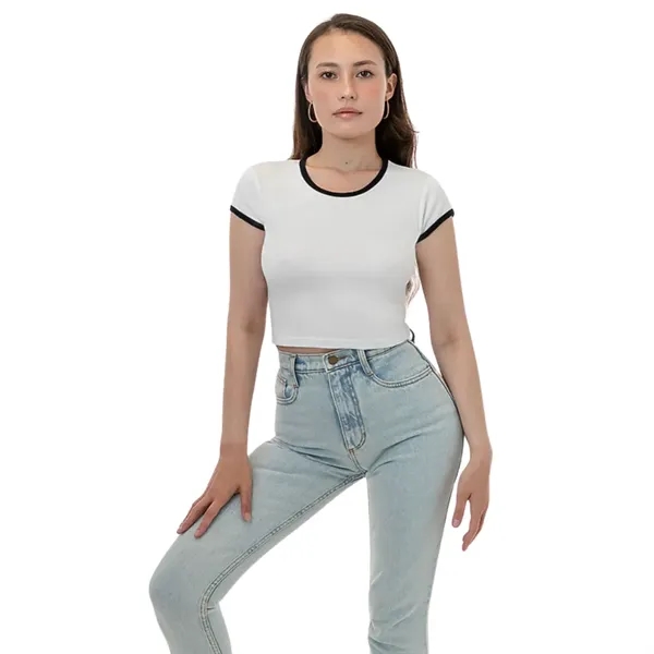 Cap Sleeve Baby Rib Crop Top - Cap Sleeve Baby Rib Crop Top - Image 18 of 21