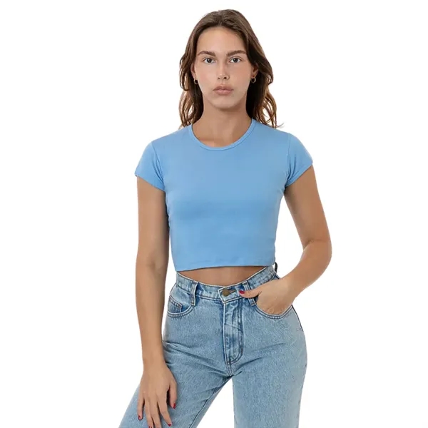 Cap Sleeve Baby Rib Crop Top - Cap Sleeve Baby Rib Crop Top - Image 21 of 21