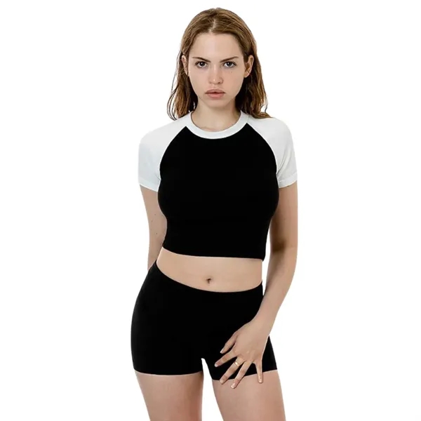 Baby Rib Short Sleeve Raglan - Baby Rib Short Sleeve Raglan - Image 4 of 13