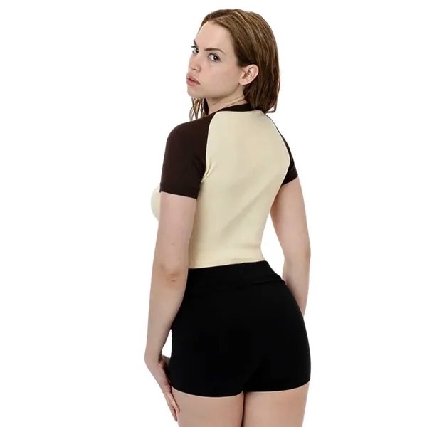 Baby Rib Short Sleeve Raglan - Baby Rib Short Sleeve Raglan - Image 5 of 13