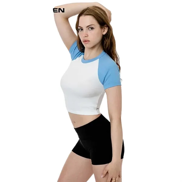 Baby Rib Short Sleeve Raglan - Baby Rib Short Sleeve Raglan - Image 8 of 13