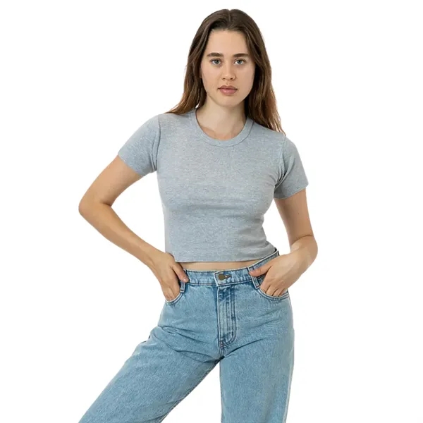 Baby Rib Short Sleeve Crop Tee - Baby Rib Short Sleeve Crop Tee - Image 3 of 5