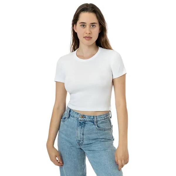 Baby Rib Short Sleeve Crop Tee - Baby Rib Short Sleeve Crop Tee - Image 4 of 5