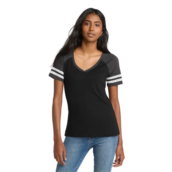 District Women's Game V-Neck Tee.