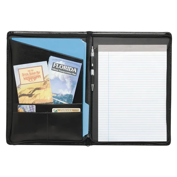 Good Value™ Script Zippered Padfolio - Good Value™ Script Zippered Padfolio - Image 7 of 7