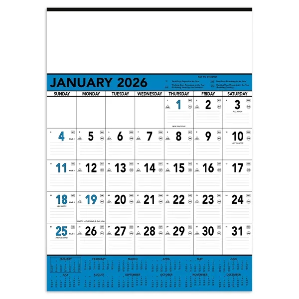 Triumph® Calendars Blue & Black Contractor Memo Calendar - Triumph® Calendars Blue & Black Contractor Memo Calendar - Image 7 of 9