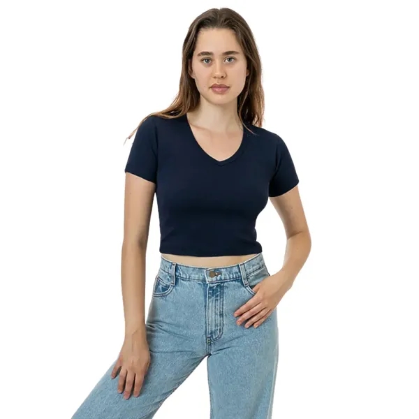 Baby Rib Short Sleeve V-Neck - Baby Rib Short Sleeve V-Neck - Image 3 of 7