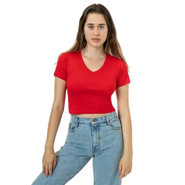 Baby Rib Short Sleeve V-Neck - Baby Rib Short Sleeve V-Neck - Image 4 of 7