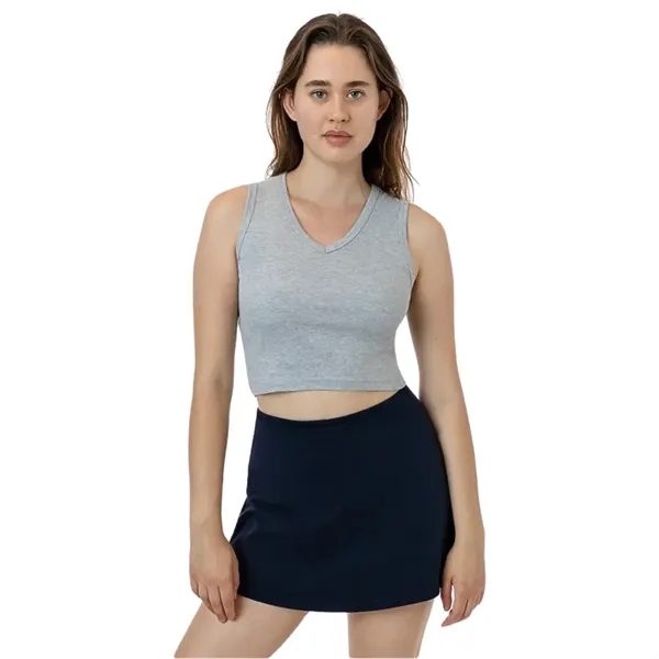 Baby Rib Sleeveless V-Neck Crop - Baby Rib Sleeveless V-Neck Crop - Image 1 of 7