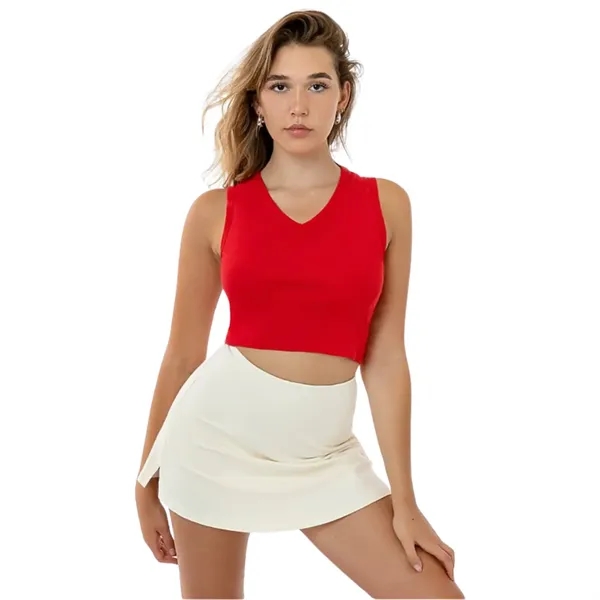 Baby Rib Sleeveless V-Neck Crop - Baby Rib Sleeveless V-Neck Crop - Image 6 of 7