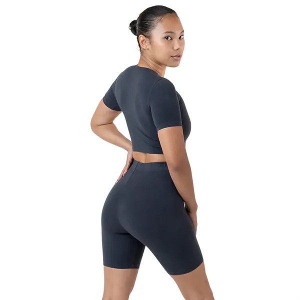 Cotton Spandex Crew Crop Top - Cotton Spandex Crew Crop Top - Image 5 of 16