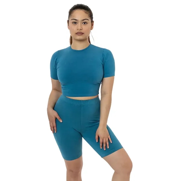Cotton Spandex Crew Crop Top - Cotton Spandex Crew Crop Top - Image 9 of 16